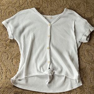 Waffle knit top, size x-small
